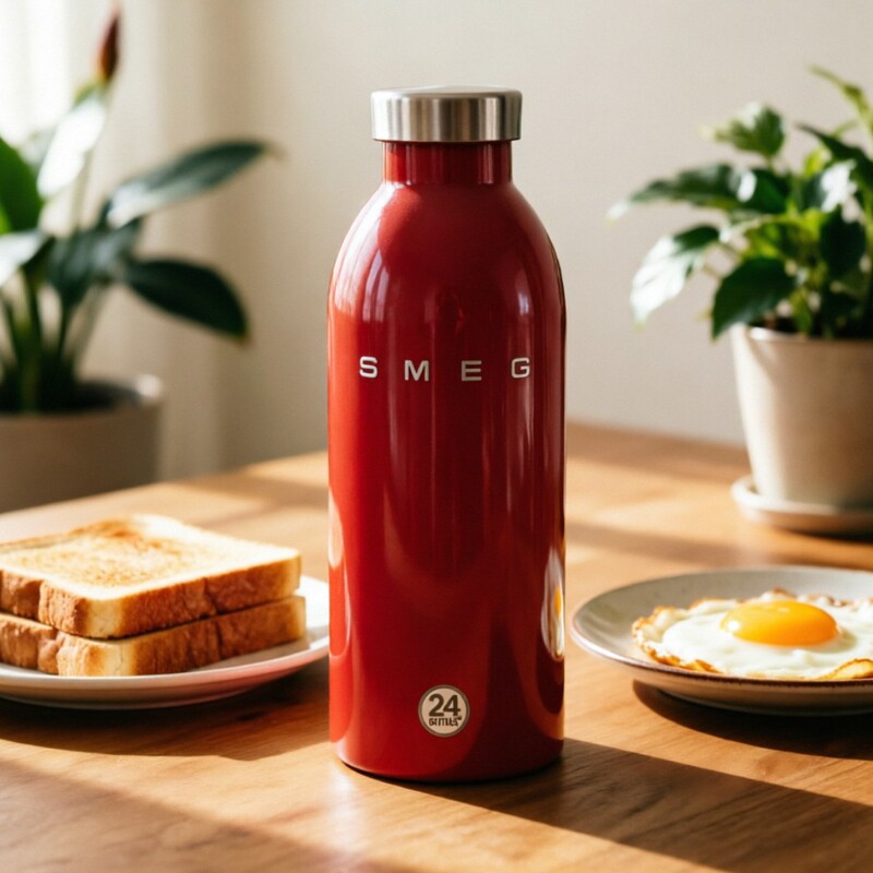 Smeg Co-Branded 24Bottles Insulated Water Cup, Minimalist Ins Style, 24-Hour Long-Lasting Temperature Control, Food Grade