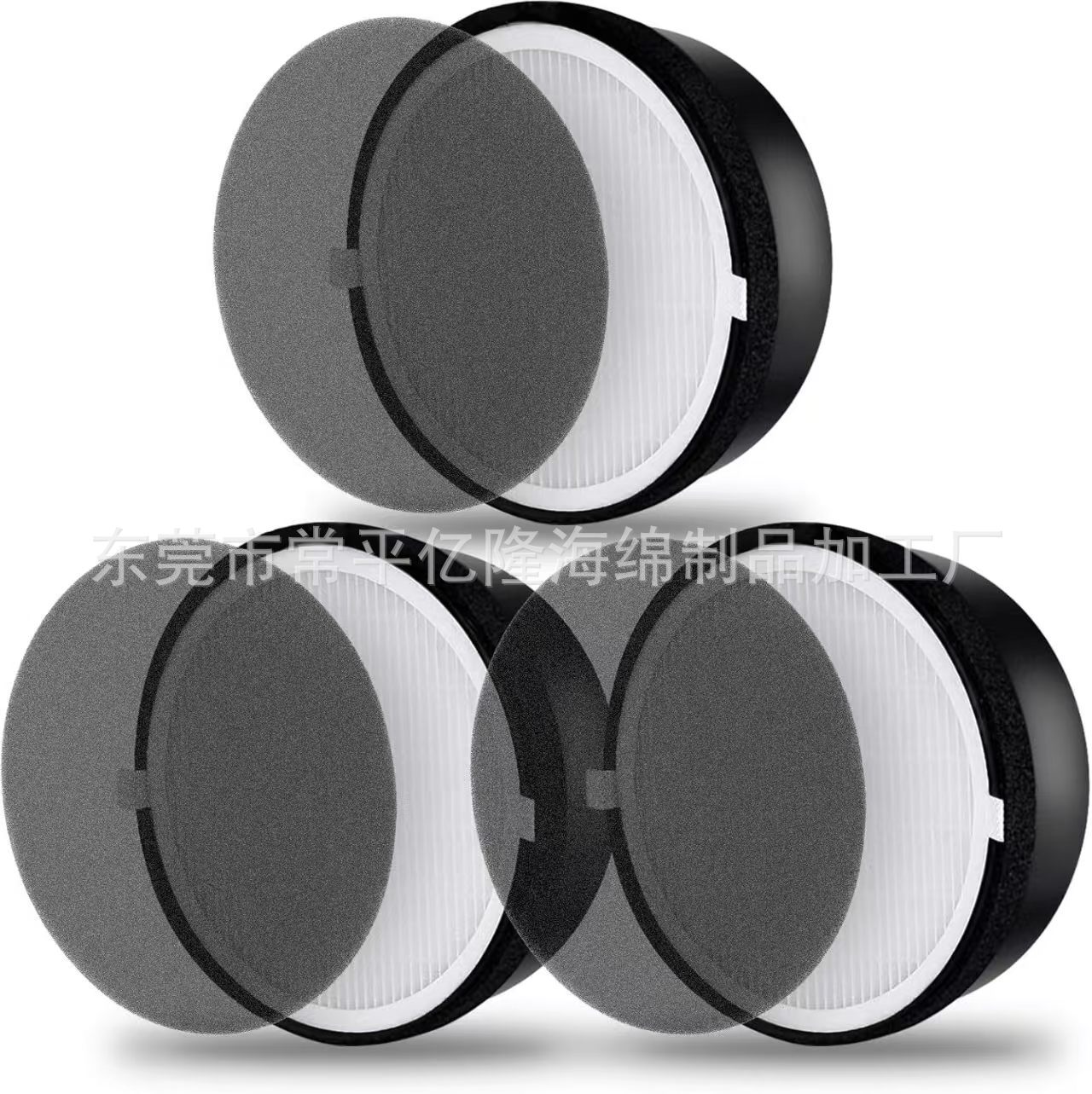 空气净化器滤芯适用LEVOIT LV-H132活性炭过滤网HEPA圆饼滤棉