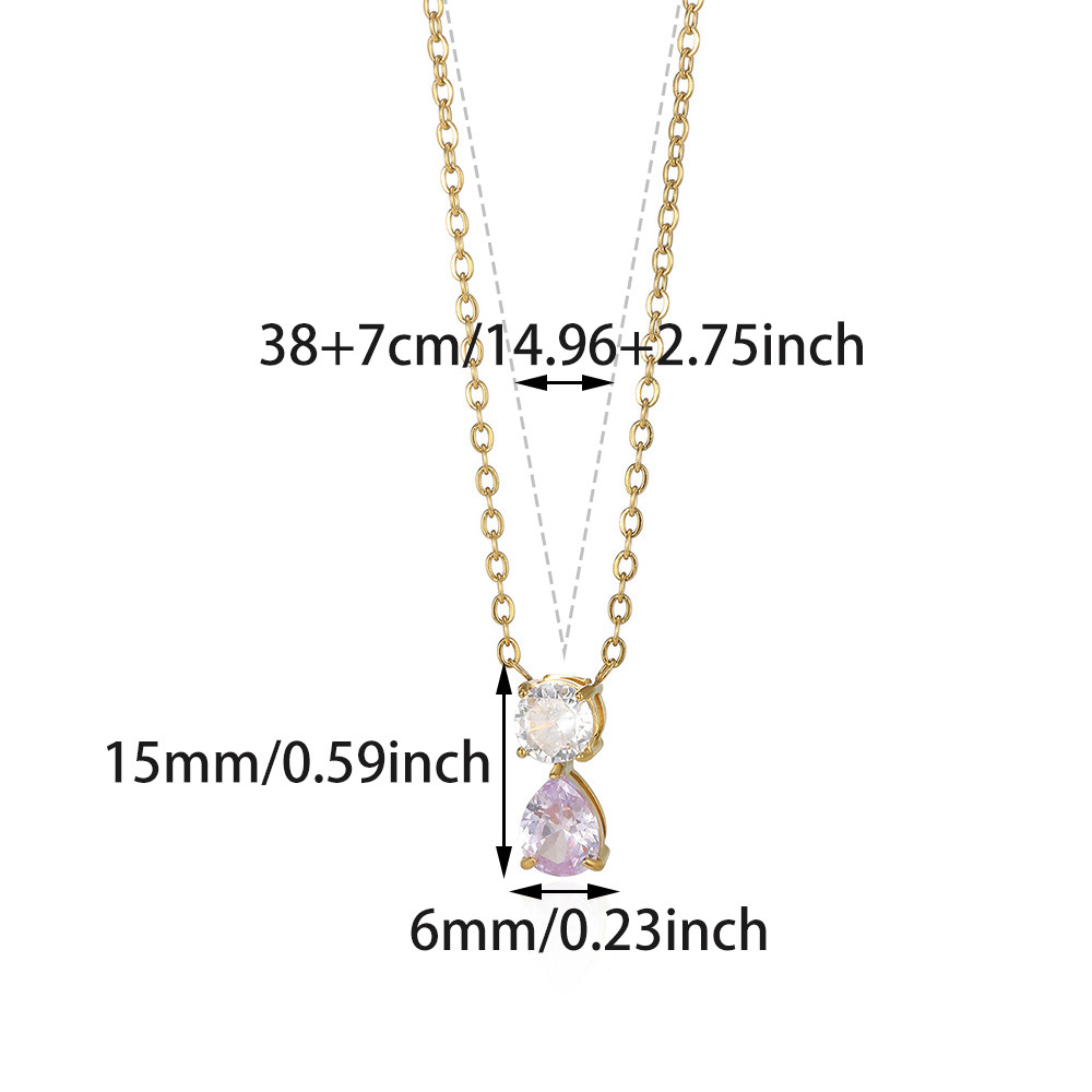 5g Weight 0.03µm-0.05µm Gold Plating Thickness PVD Coated Gold Plating Process Lobster Trigger Clasp Closure Clasp Closure Type Real Gold Plated Plating Material 304 Stainless Steel Pendant Material Birthstone Inlay Material Pendant Necklace Classification 304 Stainless Steel Chain Material cable chain Chain Type 1 Piece Quantity Holiday, Daily Occasion 304 Stainless Steel Material Water Droplets Pattern Women's Gender Vacation, Classic Style Style Waterproof Non Tarnish, Inlay Craft PVD Coated Real Gold Plated Water Droplets 304 Stainless Steel Vacation Classic Style Waterproof Non Tarnish 304 Stainless Steel Lobster Trigger Clasp Closure Pendant Necklace 13