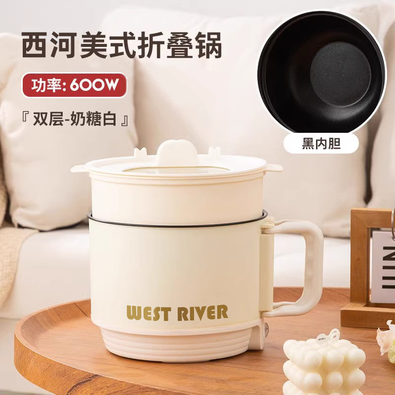 자스민 화이트 2.0L 논스틱 팬 + 찜기 [크고 넓어짐 찌고, 요리하고, 튀길 수 있음]