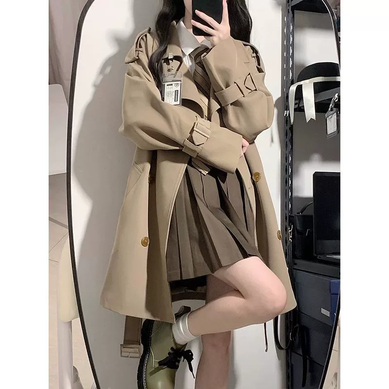 Весенний trench coat, куртка, тренд сезона, стиль высокого качества, яркий запоминающийся стиль, для подростков