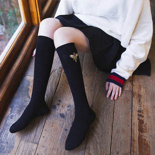 Black Cuff Socks Female Personality Three-dimensional Small Dragonfly lolita Uniform jk Socks ins Japanese College Style High Socks
