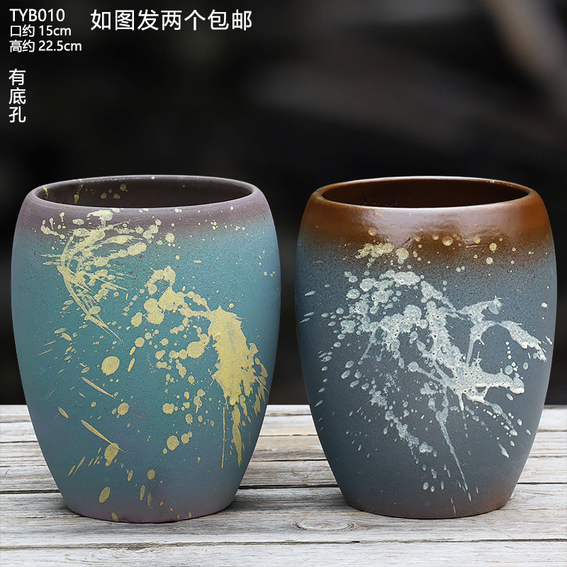多肉花盆花口陶罐法师老桩大口径月季三角梅绿植盆景多肉花盆陶瓷|undefined