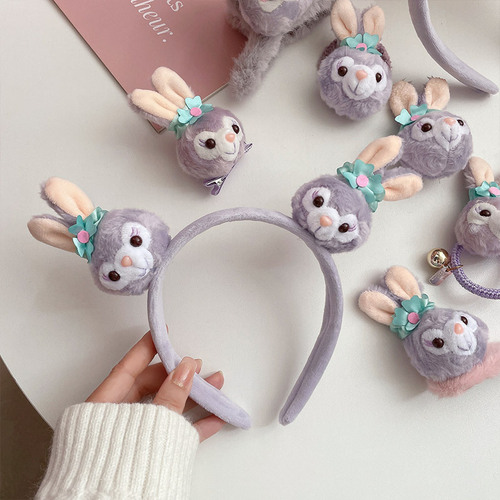 Children's Cute Star Dew Hairband Sweet and Cool Little Girl Autumn and Winter Wash Pressed Hair Accessories Girls Rabbit Ears Hair Accessories