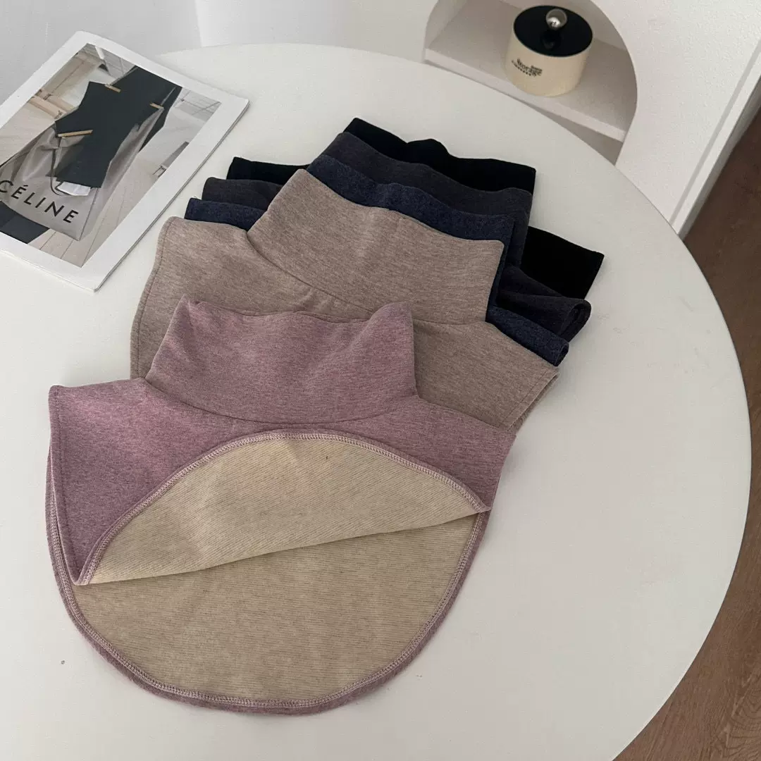 纯色假领子羊绒蚕丝高领护颈假领女冬季保暖围脖卫衣内搭日韩风