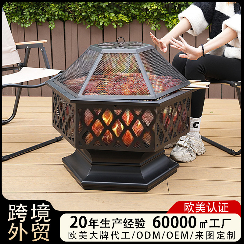 En stock al aire libre patio estufa té Cocina Barbacoa estufa multifunción fogata barbacoa calentador leña barbacoa estufa