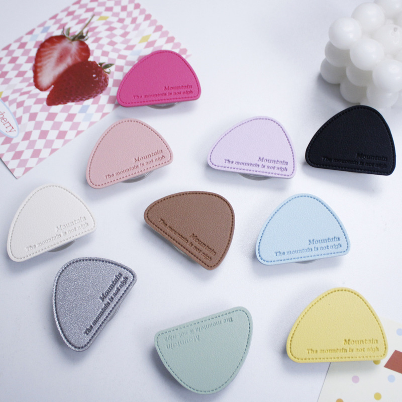 Simple Irregular Leather Triangle Transparent Airbag Mobile Phone Bracket Phone Case Joker Lazy People Chasing Play Bracket Simple Irregular Leather Triangle Transparent Airbag Mobile Phone Bracket Phone Case Joker Lazy People Chasing Play Bracket