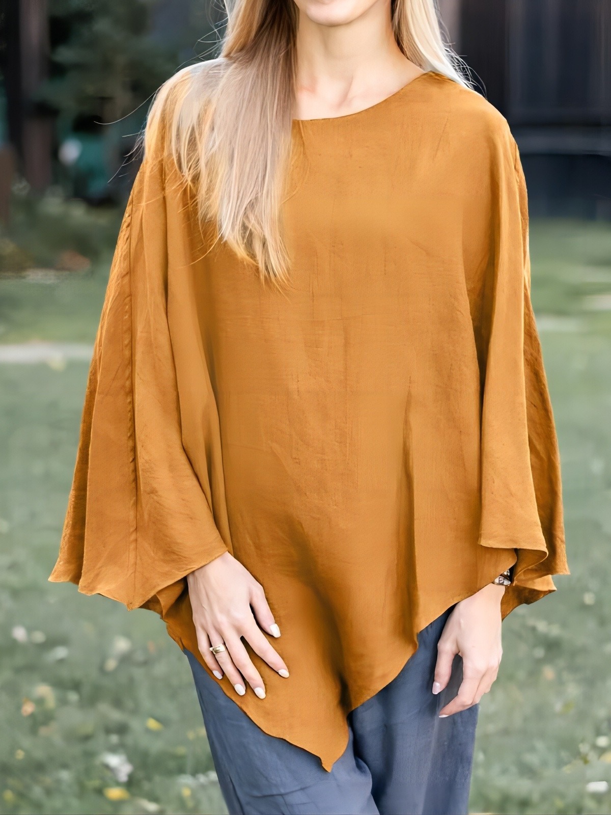 fashionable solid color elegant trench coat