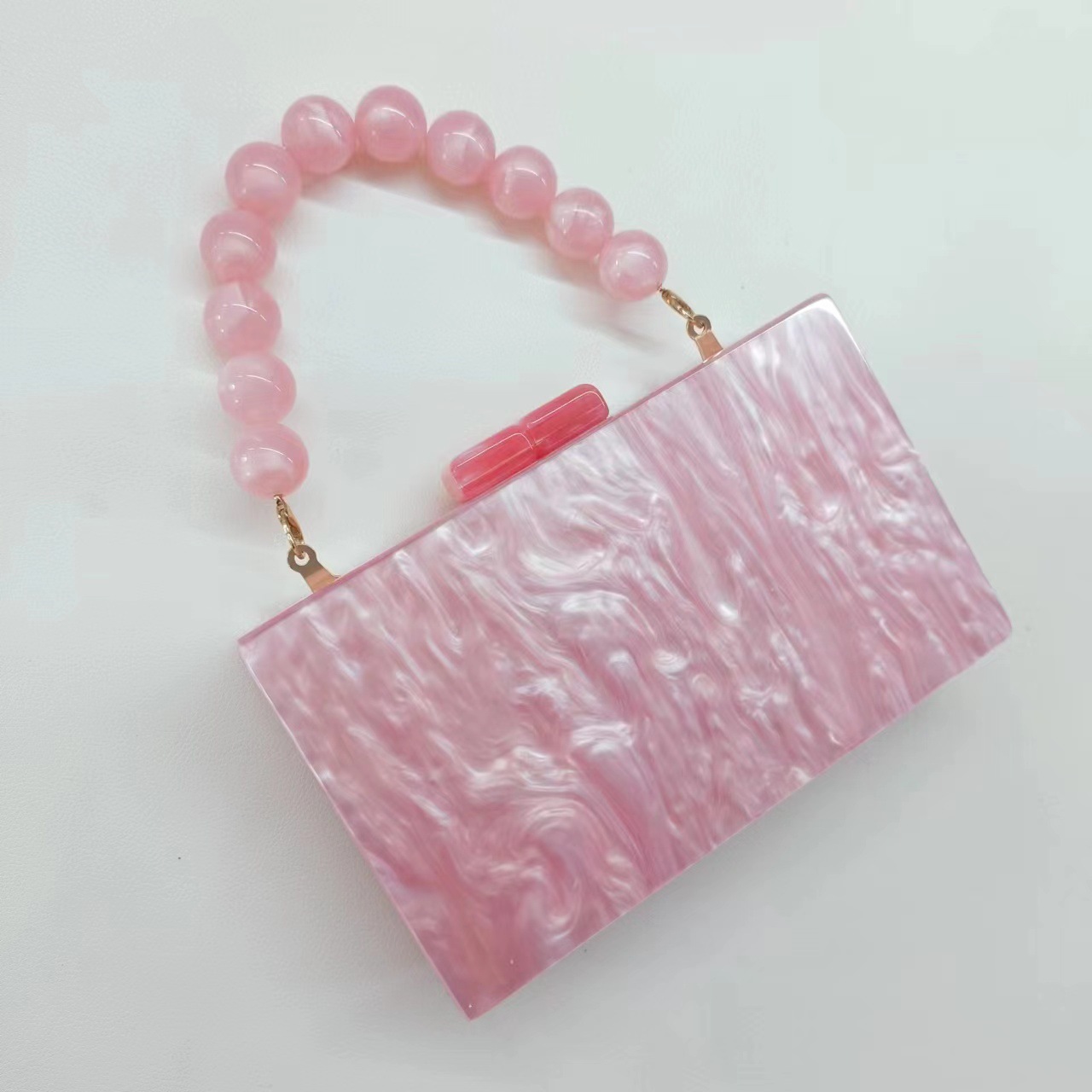 Elegant aftonväska med pärlor och akryl för bröllop dam_voghion.com