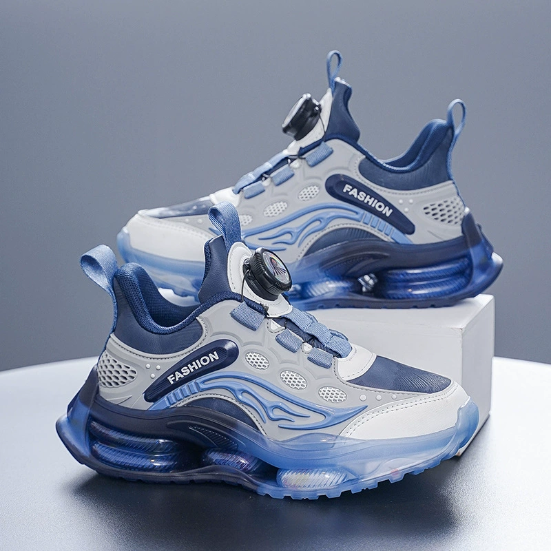 2025 модная спортивная обувь для мальчиков весна и осень новая кожаная лапша теплая обувь для школьников для бега детская баскетбольная обувь