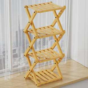 Foldable Flower Rack Storage Rack Balcony Bay Window Corner Display Rack Desktop Accessible Luxury Narrow Rose Rack 2025 New Style