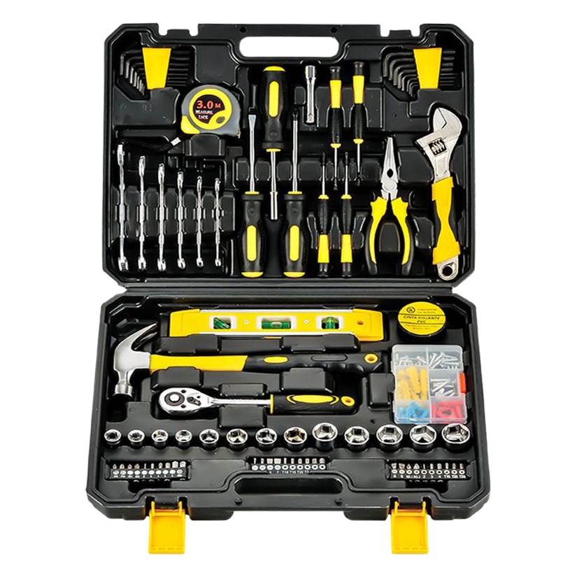 Juego de herramientas multifuncionales para el hogar, colección de herramientas de ferretería, juego combinado para carpintería, artículo de venta caliente transfronterizo para reparación de automóviles.