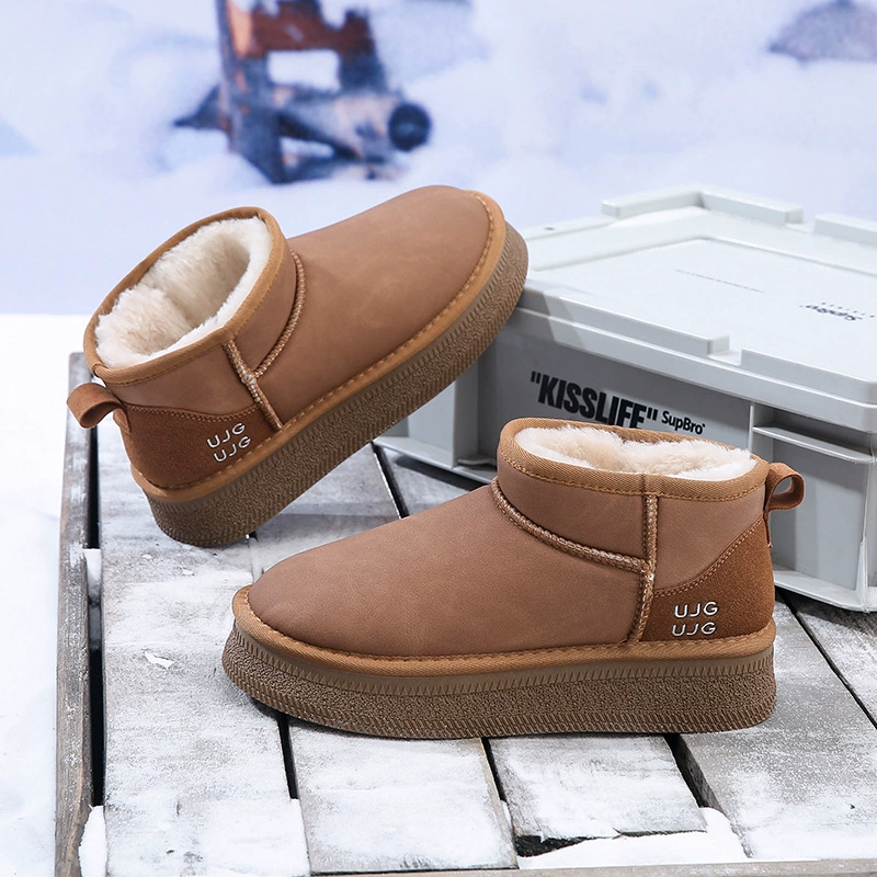 Winter warm high non-slip low boots platform for leisure