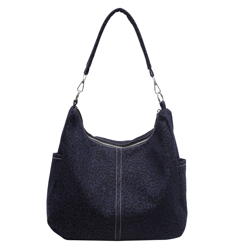 Bolso de hombro para mujer de gran capacidad de viaje casual 2024 nueva lona de moda con estampado de leopardo bolso de mensajero al por mayor