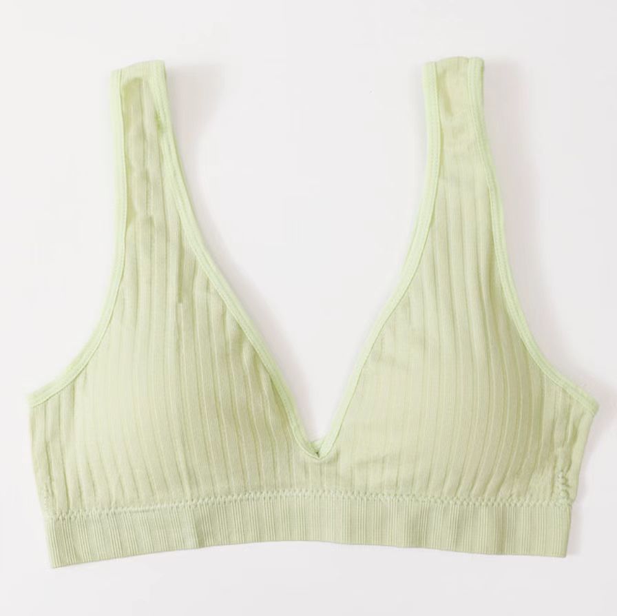 Mujeres sexy deportes yoga envuelto pecho belleza sin costuras espalda ropa interior Estilo francés transfronterizo Deep V Plus tamaño base del sujetador Chaleco