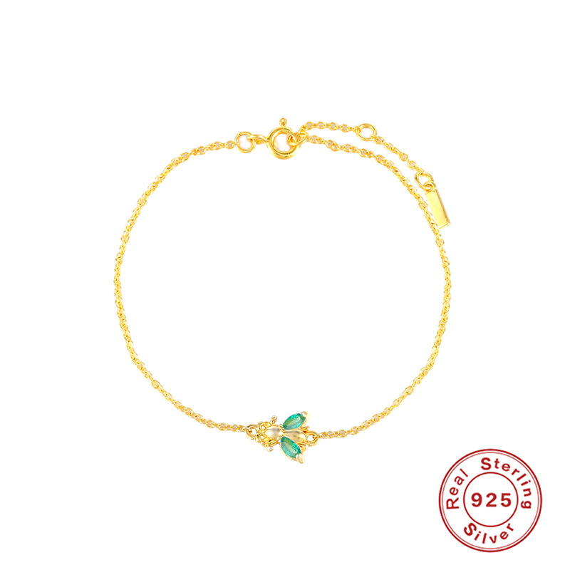 Fashion Bee Sterling Silver Plating Artificial Rhinestones Bracelets 1 Piece