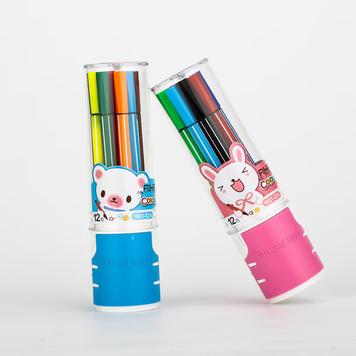 Hobby1661 lavable acuarela para bebés pintar pinturas hexagonales de cabeza única lápiz de color para principiantes