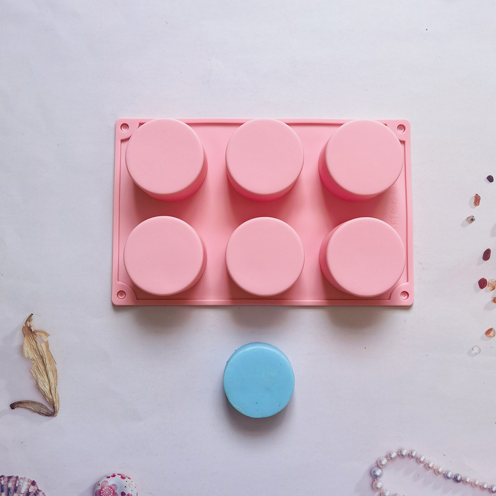 6 con cilindro pequeño 40 molde de silicona pastel helado pudín molde de postre jabón utensilios para hornear