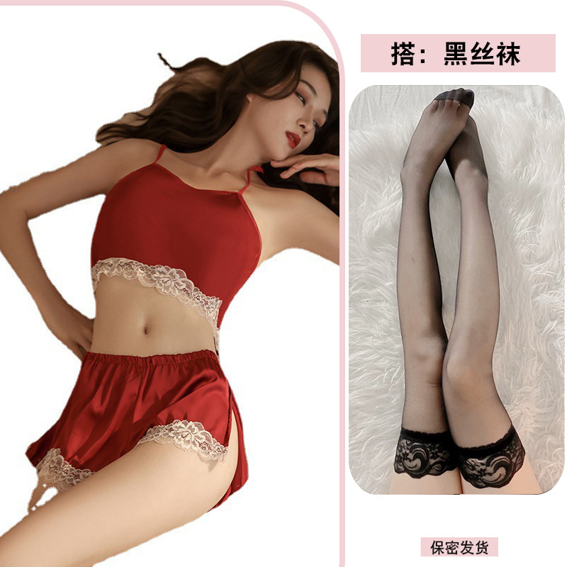 레드 + 블랙 스타킹
