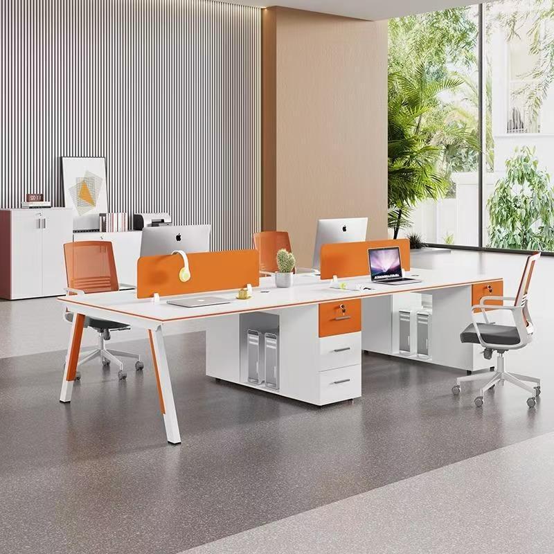 Staff Desks, Modern Minimalist Workstations, Office Desk and Chair Set for 1 Person/2 People/4 People, Computer Desk Staff Desks, Modern Minimalist Workstations, Office Desk and Chair Set for 1 Person/2 People/4 People, Computer Desk