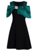 Celebrity temperament diamond embellished A-line dress short summer style