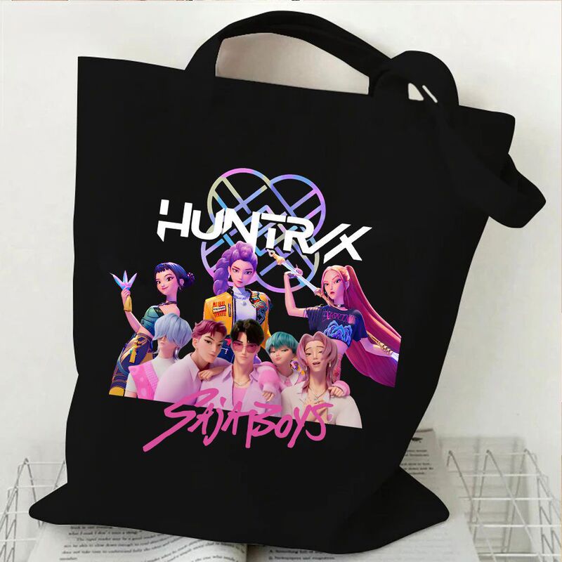 KPop Demon Hunters猎魔女团帆布包手提袋跨境时尚单肩包女大容量|undefined