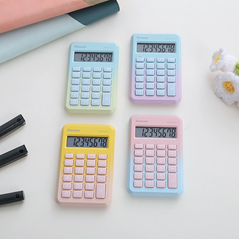Калькулятор 210PRO Dopamine, портативный, 8-разрядный, с милым градиентным дизайном, легкий, высококачественный, для офиса