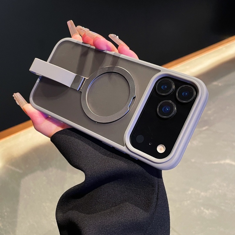 适用iPhone17pro磁吸支架带手提绳手机壳苹果16磨砂肤感15保护套|undefined