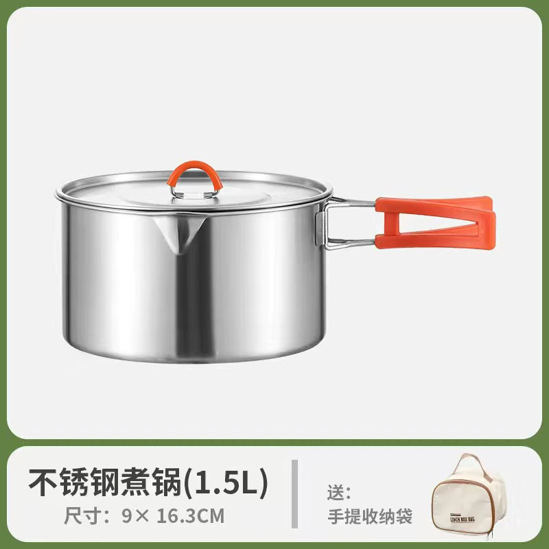 Travel teapot stainless steel for camping, handheld coffee pot, 304 volume