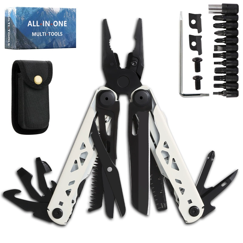 Большой белый рыцарь на открытом воздухе многофункциональные плоскогубцы для кемпинга складной нож, ножницы и плоскогубцы комбинированные инструменты Amazon