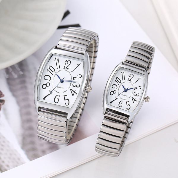 Fashionable women's elastic quartz swiss watch for elderly