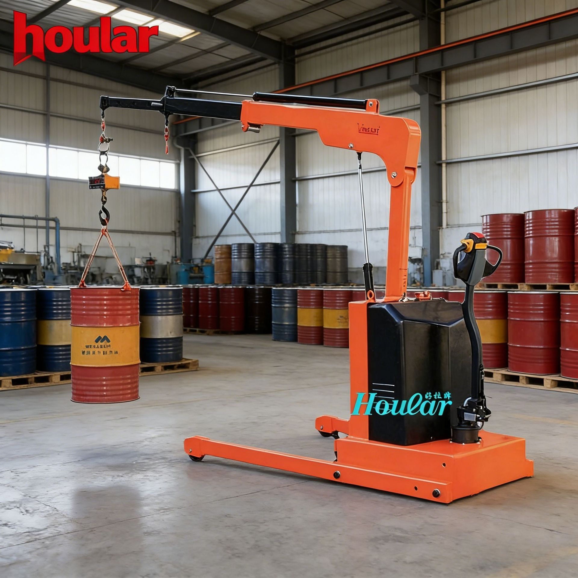 好拉YLE01全电动单臂吊自动吊钩搬运车神器折叠伸缩悬臂起重机