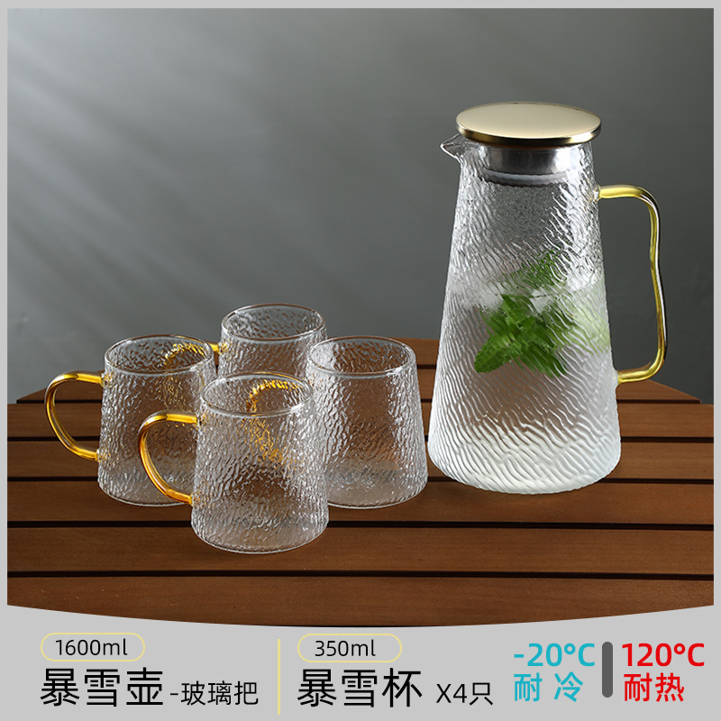 tetera de agua fría, vidrio resistente a altas temperaturas, tetera de té fría de jugo de fruta de gran capacidad, botella de agua hervida, tetera de té doméstica resistente al calor a prueba de explosiones image 10