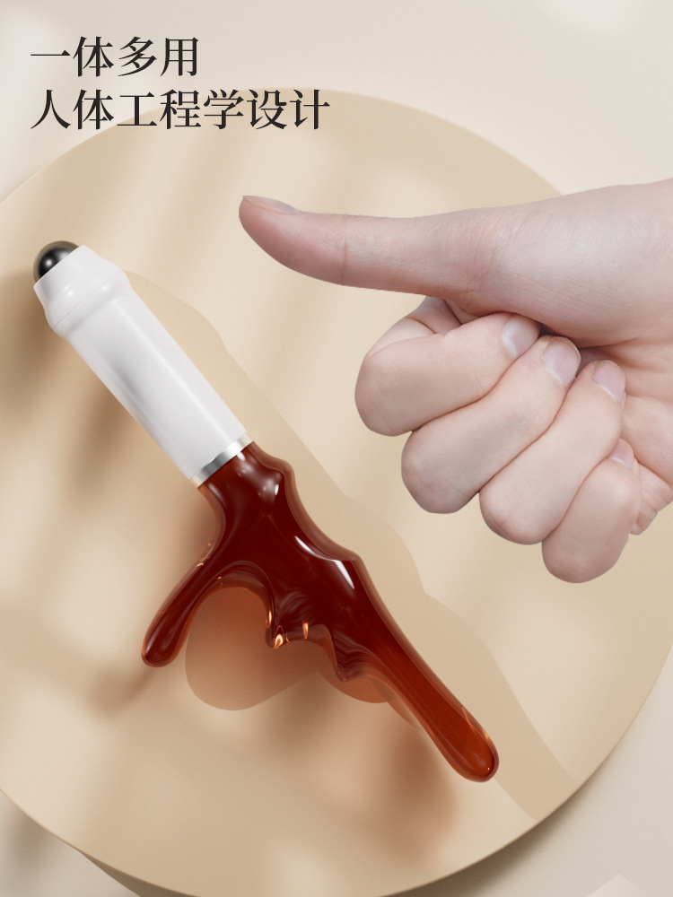 Dispositivo de apertura de punto de barra de acupuntura, meridiano magnético multifuncional, lápiz de extracción de tendones de mano, pedicura, herramienta de dragado de masaje de pájaro triangular