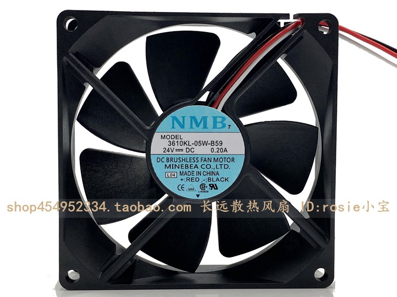 原装NMB 3610KL-05W-B59 9025 24V 0.20A 9CM/厘米变频器散热风扇