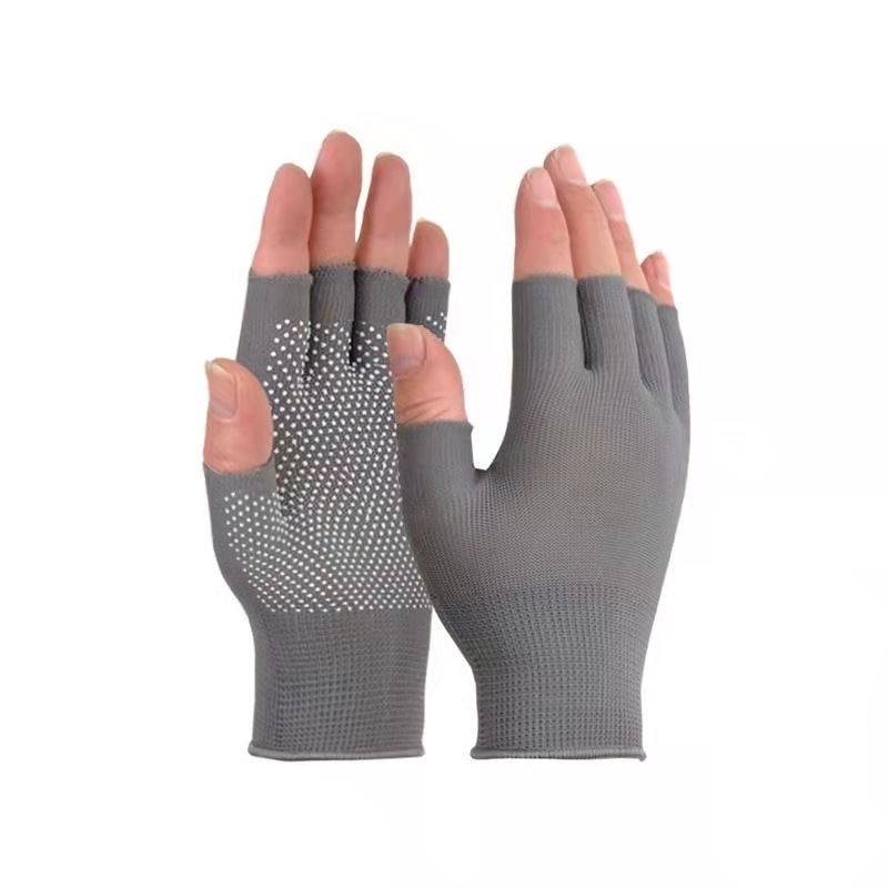 Guantes de pesca, embalaje exprés, medio dedo, protector solar de verano, modelos finos para hombres y mujeres, guantes dispensadores de nailon antideslizantes transpirables