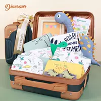 Подарочный набор для новорожденных из чистого хлопка: комплект одежды для весны и лета, аксессуары для первого месяца, подарок для мальчика и девочки