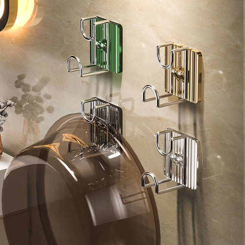 Ins style basin storage rack face basin hook hole-free bathroom wall-mounted bathroom shelf hanging basin gadget 