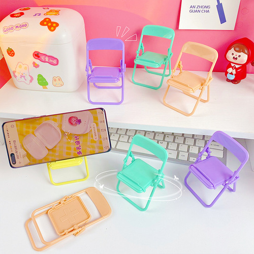  interesting ins chair mobile phone holder desktop decoration dormitory cute storage desktop holder