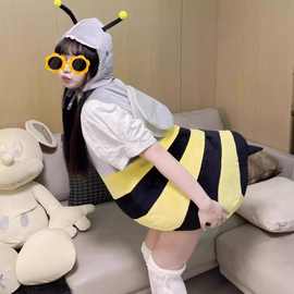 鲨bee人偶服玩偶鲨鱼蜜蜂公仔人穿玩偶服人偶装成人儿童演出服装