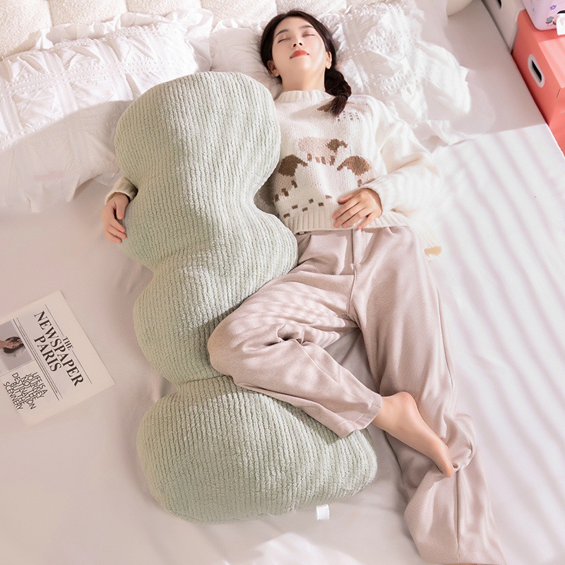 인터넷 레드 클라우드 긴 베개 잠자는 침대 다리 옆 잠자는 베개 침실 침실 큰 베개 쿠션 임산부
