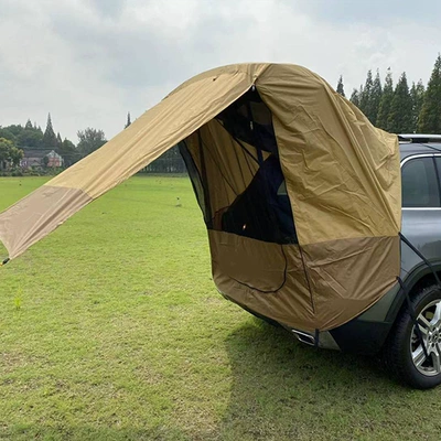 Car Travel Tent Sunshade | Avtomobil dam çadırları - large-size-brown-car-travel-tent-without-iron-pipe-double
