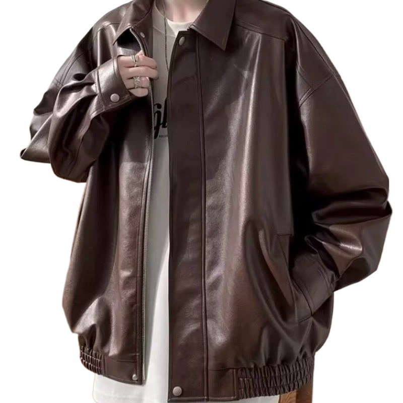 Осенняя демисезонная куртка из полиуретана, размер oversize