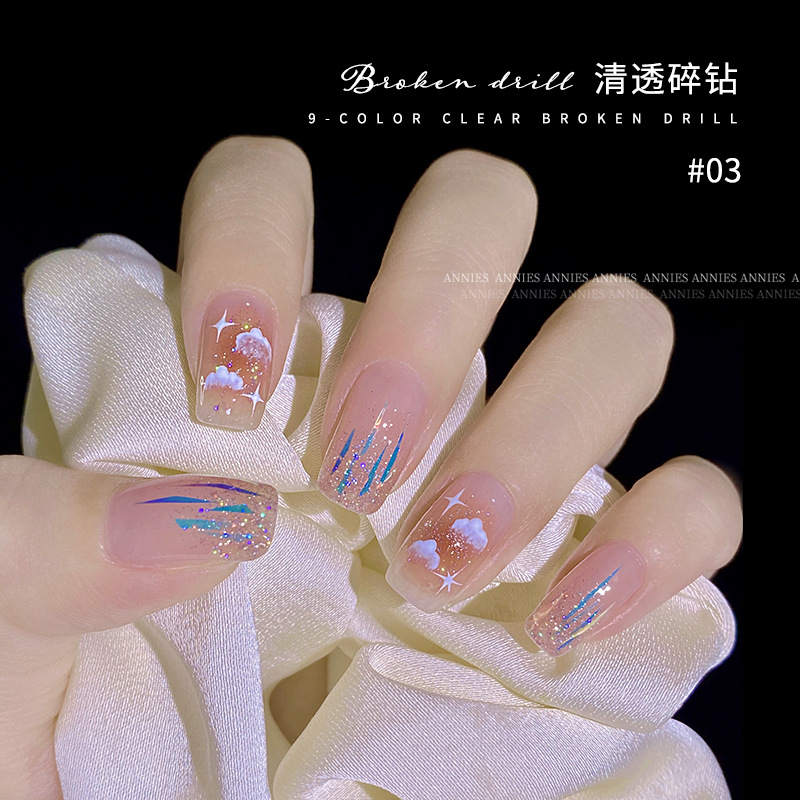 Ennishi Aurora diamante pegamento esmalte de uñas 2023 Nuevo Internet celebridad color mágico hielo transparente fototerapia pegamento Cruz-frontera Venta caliente
