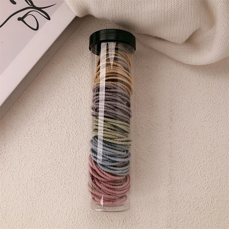 Cintas de goma enlatadas para mujeres de alta elasticidad duradera cuerdas de cabello para el cabello adornamiento de cabello nueva cinta de goma de alta cola de caballo anillo de cabello