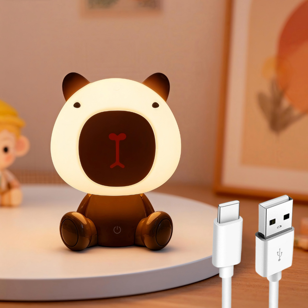 Luz nocturna creativa de dibujos animados Dolphin LED recargable toque lámpara de escritorio USB recargable luz nocturna escritorio regalo de cumpleaños