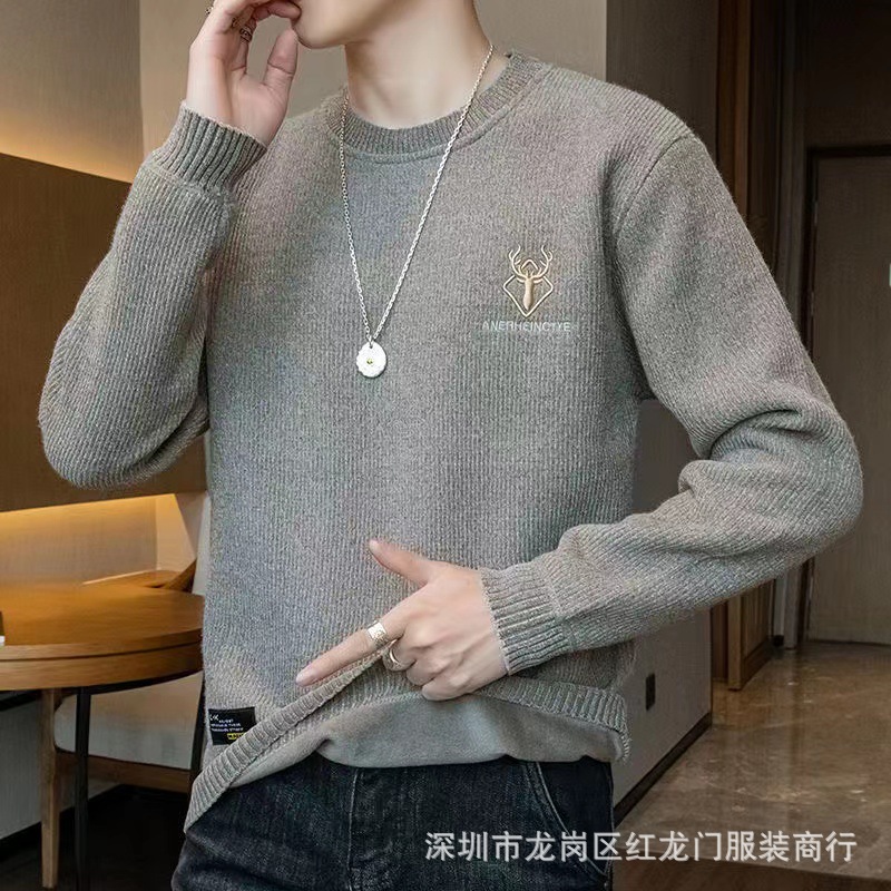 2022 Autumn and winter new stylish thick pullover sweaters for men and warm wool sweaters, wholesale from foreign trade sources at street stalls pic 21