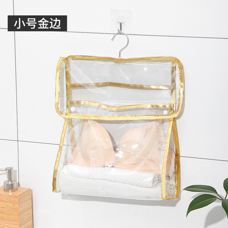 浴室収納吊り袋 PVC 防水シャワー衣類収納袋壁掛け透明浴室収納袋|undefined