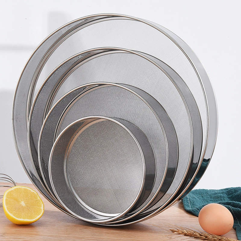 304 сито для муки ручной круглый многоразмерный кухонный инструмент для выпечки сито порошок 40 сетка сахарная сетка фильтр для соевого молока