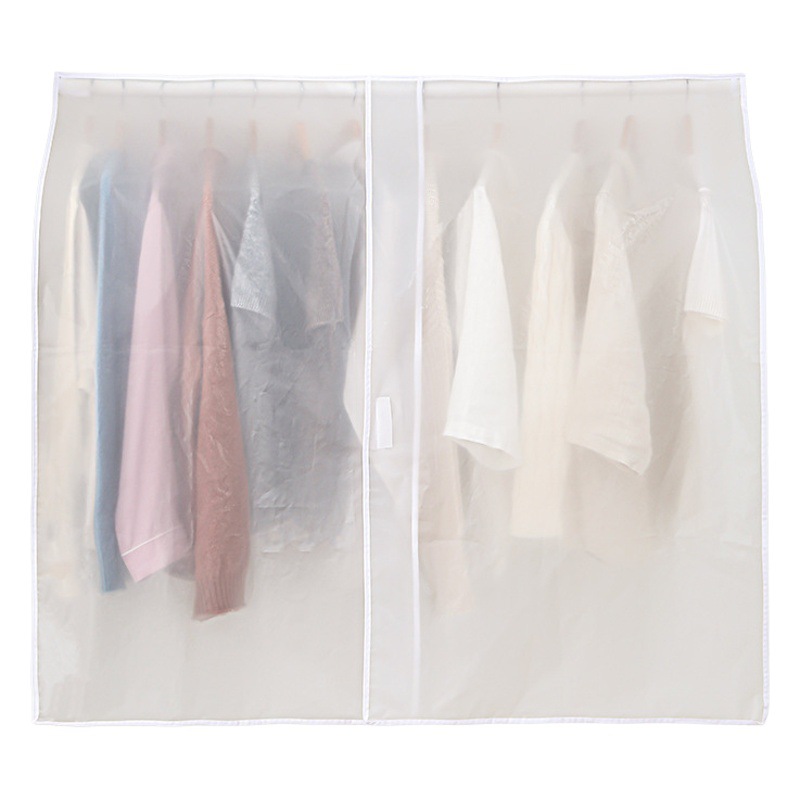 Cubierta de polvo tridimensional engrosada ropa bolsa de polvo bolsa de almacenamiento hogar PEVA bolsa de ropa impermeable transparente cubierta impresa toalla